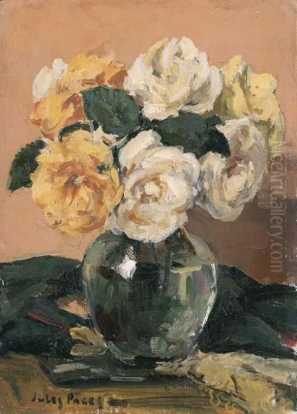 Bouquet Of Roses Oil Painting by Jules Eugene Pages