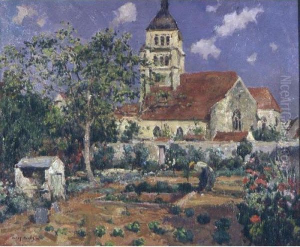 In The Flower Garden Oil Painting by Jules Eugene Pages