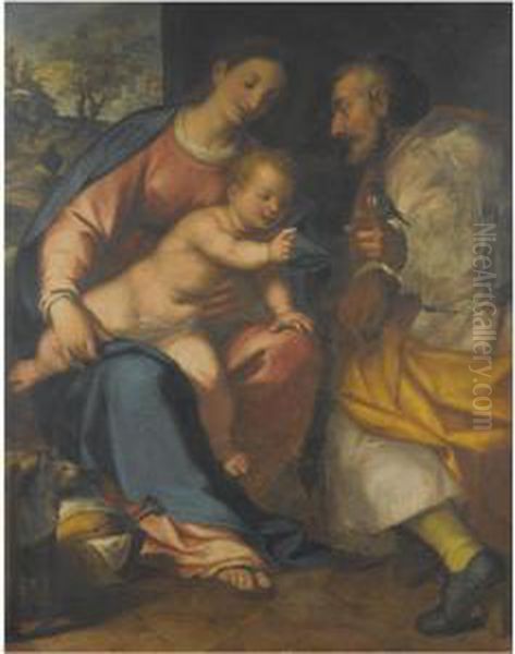 The Holy Family Oil Painting by Giovanni Battista Paggi