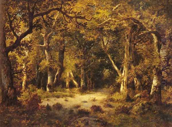 En foret de Fontainebleau Oil Painting by Narcisse-Virgile Diaz de la Pena