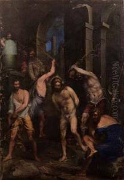 La Flagellazione Di Cristo Oil Painting by Giovanni Battista Paggi