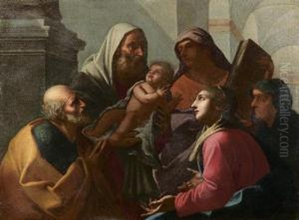 La Presentazione Di Gesu Al Tempio Oil Painting by Giovanni Battista Paggi