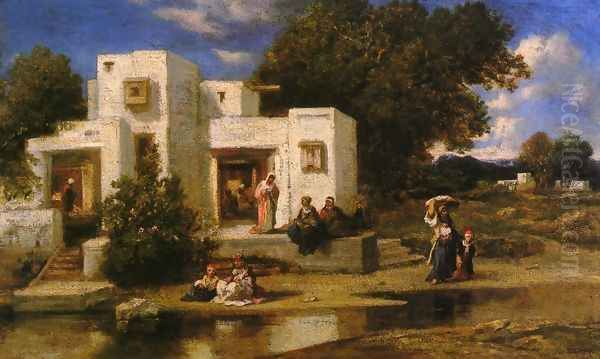 Maison Turque Oil Painting by Narcisse-Virgile Diaz de la Pena