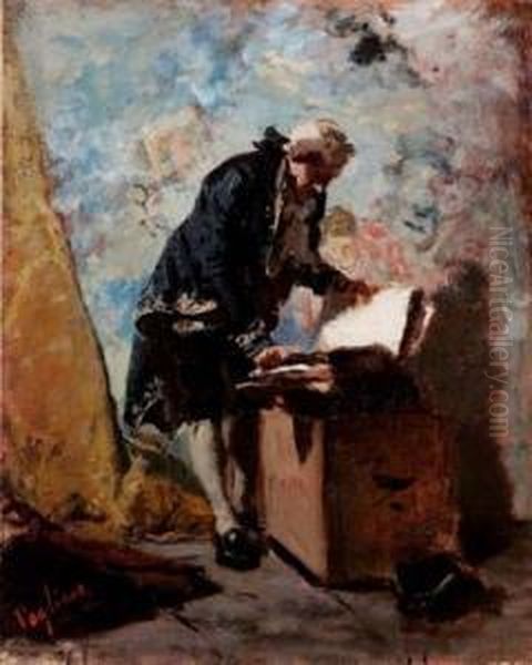 La Partitura Oil Painting by Eleuterio Pagliano