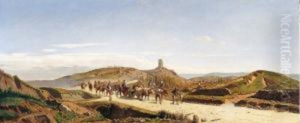 Soldati Francesi Feriti Dopo La Battaglia Di Solferino Oil Painting by Eleuterio Pagliano