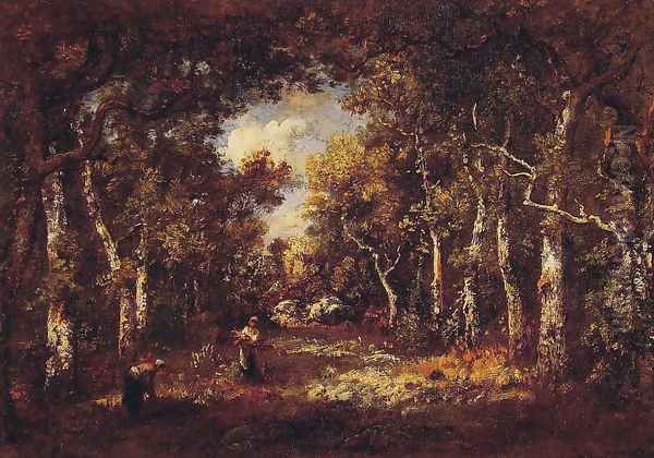 The Forest of Fontainebleau Oil Painting by Narcisse-Virgile Diaz de la Pena