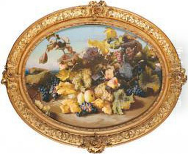 Nature Morte Aux Fruits D'automne Oil Painting by Marie Octavie Sturel Paigne