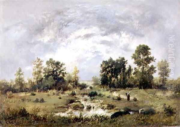 Wooded landscape 1870 Oil Painting by Narcisse-Virgile Diaz de la Pena