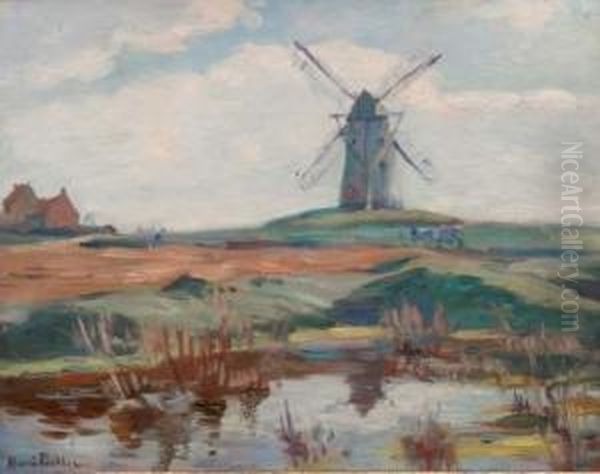 Le Moulin De Leers Oil Painting by Henri Pailler