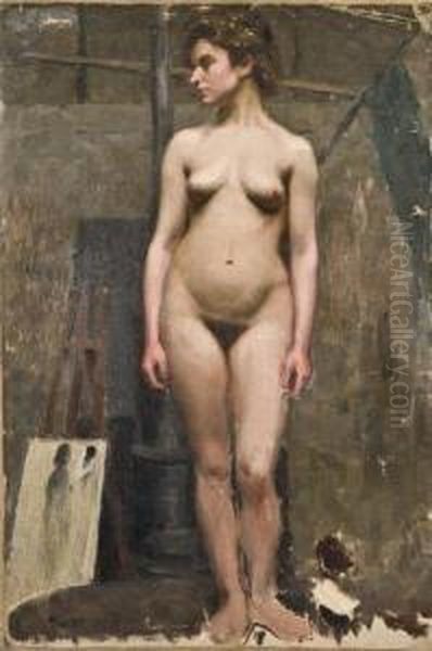 Academie De Femme Nue Oil Painting by Henri Pailler