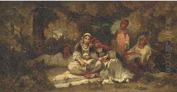 Femmes dans un bois Oil Painting by Narcisse-Virgile Diaz de la Pena