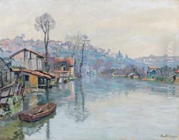 La Riviere En Decembre Oil Painting by Henri Pailler