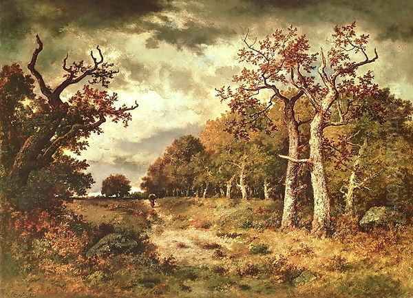 The Edge of the Forest 1871 Oil Painting by Narcisse-Virgile Diaz de la Pena