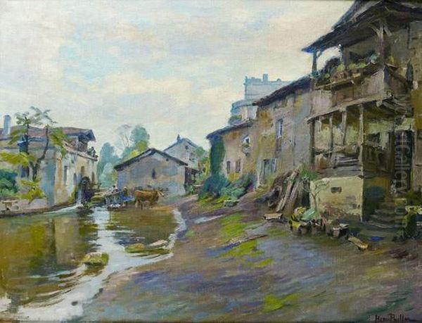 Moulin De Bourdeilles Oil Painting by Henri Pailler