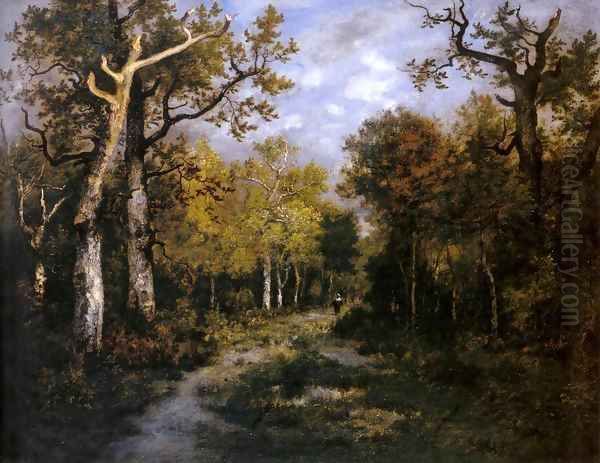 The Forest in Fontainebleau Oil Painting by Narcisse-Virgile Diaz de la Pena