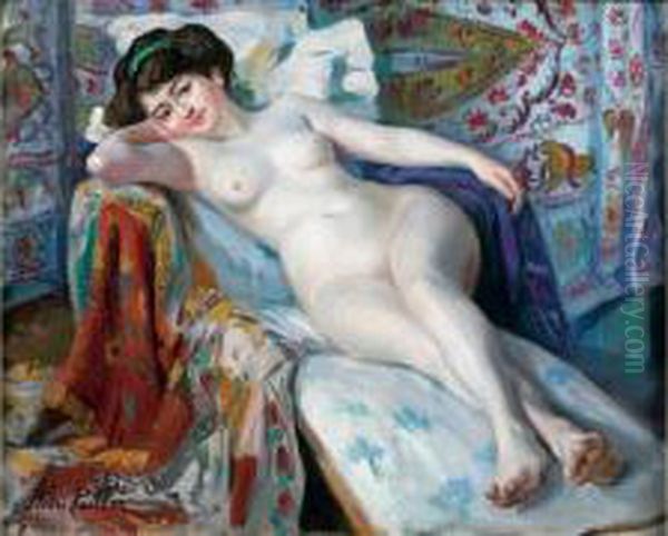 Le Repos Oil Painting by Henri Pailler