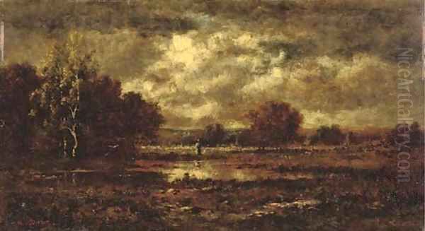 The forest of Fontainebleau near Barbizon Oil Painting by Narcisse-Virgile Diaz de la Pena