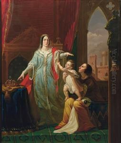 Il Destino Regale Di Federico Ii Di Svezia Oil Painting by Pelagio Palagi