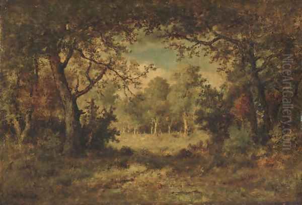 Le Bois de Fointainebleau Oil Painting by Narcisse-Virgile Diaz de la Pena