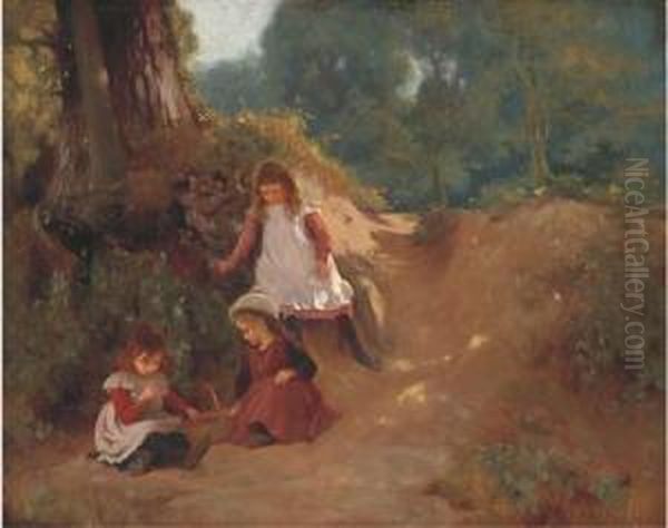 The Young Berry Pickers Oil Painting by William Mainwaring Palin