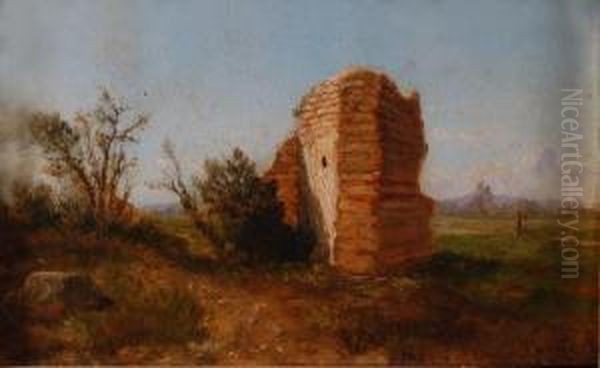 Campagna Napoletana Oil Painting by Nicola Palizzi