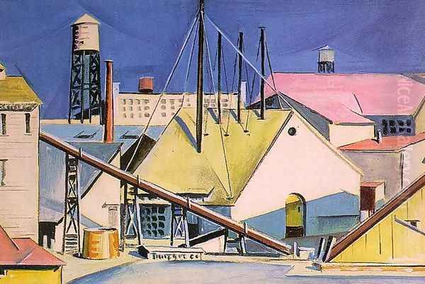 Factories 1920 Oil Painting by Preston Dickinson