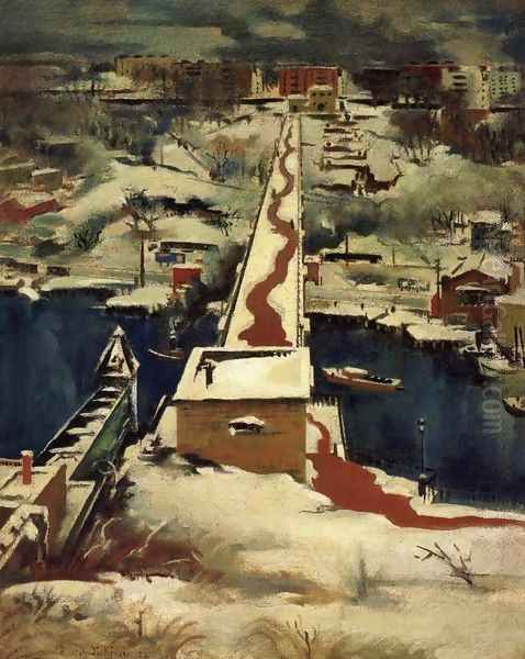 High Bridge Oil Painting by Preston Dickinson