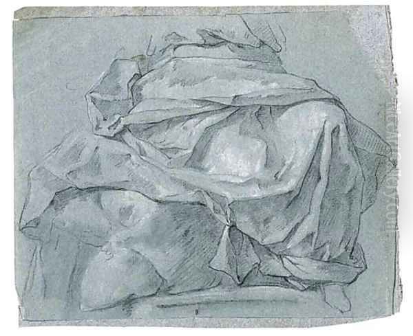 A study of drapery for the lower part of a seated figure Oil Painting by Michel-Francois Dandre-Bardon