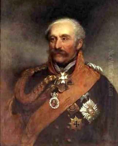 Field Marshal Prince Von Blucher 1742-1819 Oil Painting by George Dawe