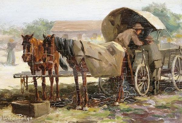 Lovasszeker Oil Painting by Carolus Pallya