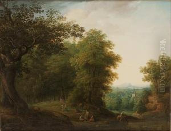 Svenskt Landskap Oil Painting by Gustaf-Wilhelm Palm