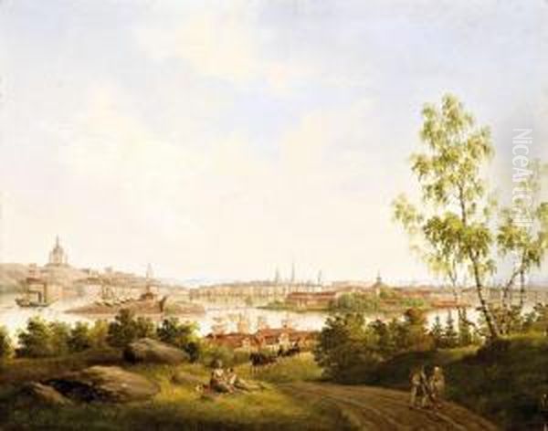 Stockholm Latkepe Oil Painting by Gustaf-Wilhelm Palm