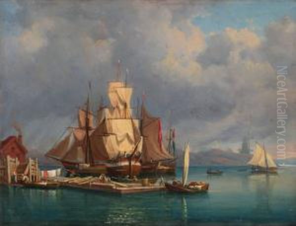 Vue Af Valdemarsudde Pa Djurgarden Oil Painting by Gustaf-Wilhelm Palm