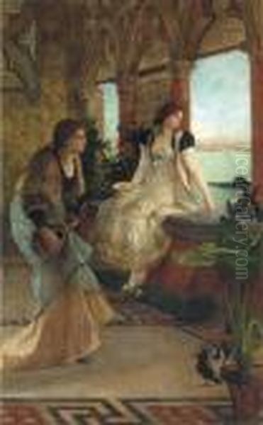 Venetian Beauties Oil Painting by Vicente Palmaroli Y Gonzalez