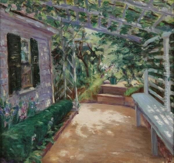 Giverney Garden Oil Painting by Pauline Lennards Palmer