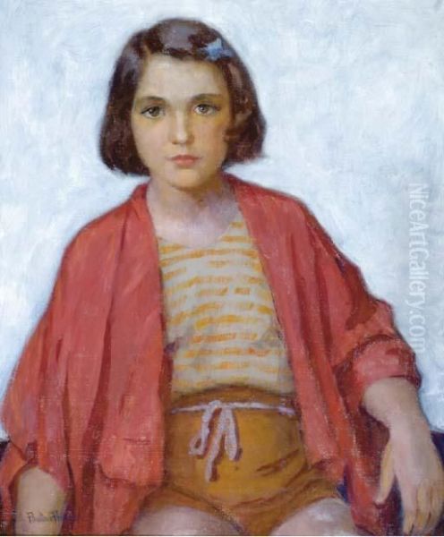 Mary, Portugese Girl Oil Painting by Pauline Lennards Palmer