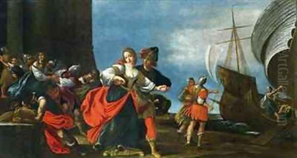 The Abduction of Helen of Troy Oil Painting by Cesare Dandini