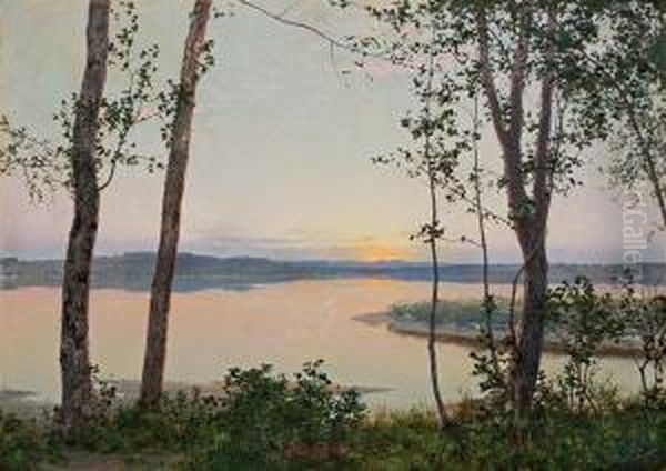 Sunrise Over The Lake Oil Painting by Walter Launt Palmer