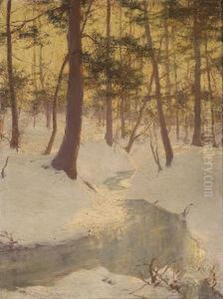 Winter Landscape Oil Painting by Walter Launt Palmer