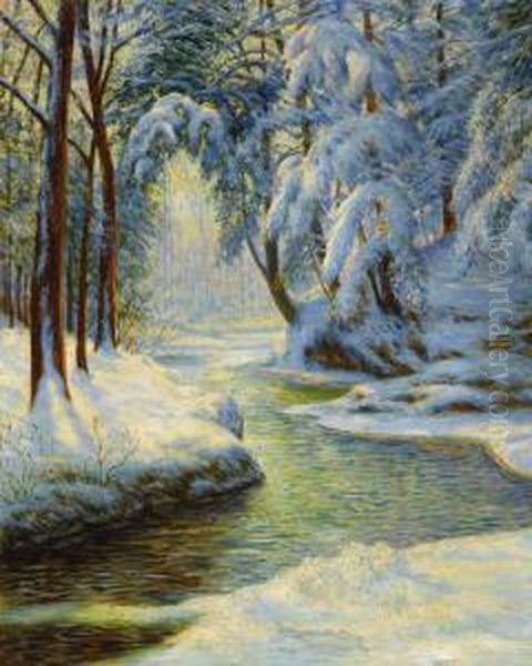 Winter Landscape Oil Painting by Walter Launt Palmer