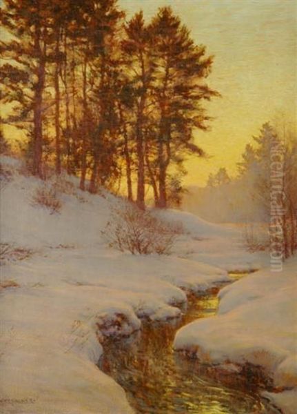 American, - The Goldenwest Oil Painting by Walter Launt Palmer