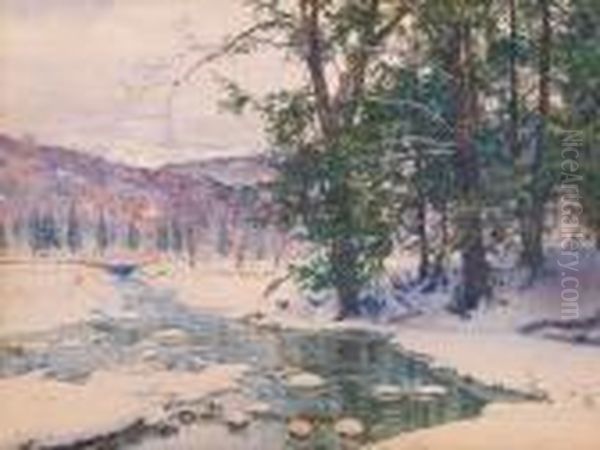 Paysage Enneige Oil Painting by Walter Launt Palmer