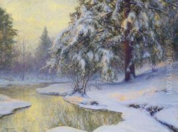 Pine Tree At Sunset Oil Painting by Walter Launt Palmer