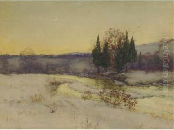 Study For A March Twilight Oil Painting by Walter Launt Palmer