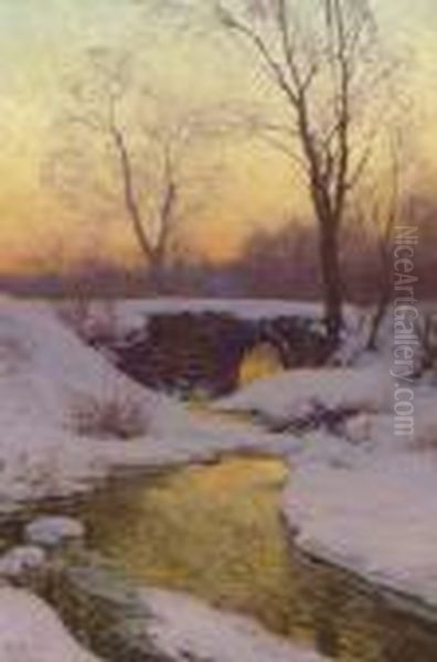 Snow-bound Brook Oil Painting by Walter Launt Palmer