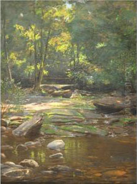 Woodland Stream Oil Painting by Walter Launt Palmer