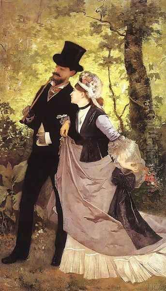 Honeymoon 1873 Oil Painting by Ernest Ange Duez