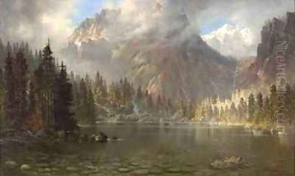 Mount Tallac California from Cascade Lake Oil Painting by Edwin Deakin