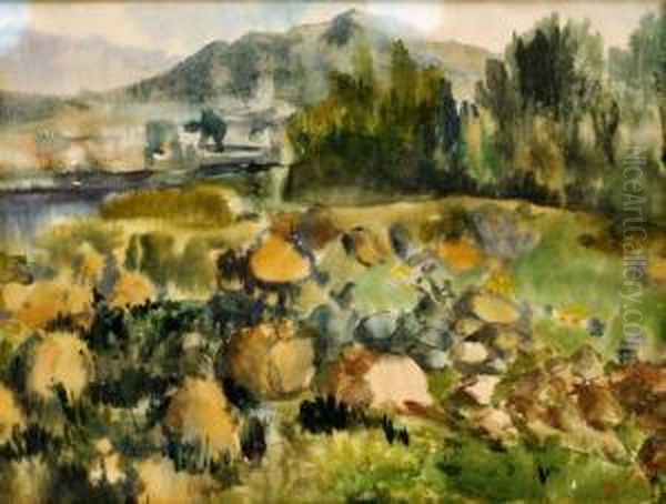 Letna Krajina Oil Painting by Zolo Palugyay