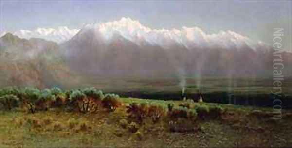 Mountain Encampment Oil Painting by Edwin Deakin